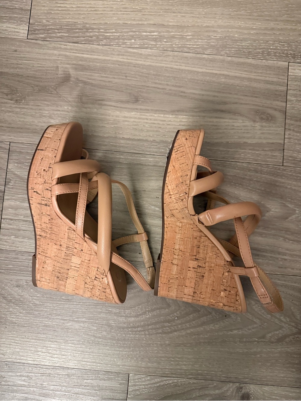 Jessica Simpson Tan Cork Wedge Sandals